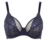 Maison Lejaby Women's Ikat Flower Bra, Navy Blue, 32F