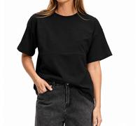 Maison Mama Nursing & Breastfeeding 100% Cotton T-Shirt Top, XS Black