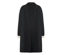 Maison Margiela Collared Longline Coat With Contrast Cuffs In Black Black 42