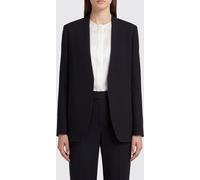 MAISON MARGIELA Cropped Open-Front Wool Blazer with Iconic White Stitch - Size: 40 - female