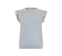Maison Margiela floral-print cap-sleeve sweater - Grey XS-S-M