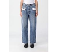 MAISON MARGIELA High-Waisted Wide-Leg Baggy Cotton Denim Jeans - Size: 38 - female