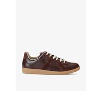 Maison Margiela Mens Brown Replica Panelled Leather Low-top Trainers Eur 41 / 7 Uk Men