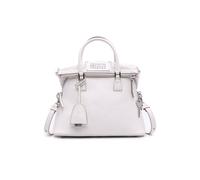 Maison Margiela Preloved Structured Leather Top Handle Bag- White Satchel White One Size