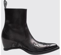 MAISON MARGIELA Smooth Leather Western Ankle Boots with Almond Toe and Sculptural Heel - Size: 36 - female