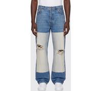 MAISON MARGIELA Straight Leg Cotton Denim Jeans with Patchwork Effect - Size: 33 - male