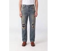 MAISON MARGIELA Straight-Leg Jeans in Distressed Cotton Denim with a Mid-Rise Waist - Size: 50 - male