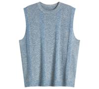 Maison Margiela Women's Knitted Sleeveless Jumper in Stripe Petrol