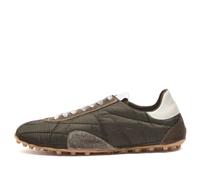 Maison Margiela Women's Low Top Sprinter Sneakers Dark Green/White/Grey
