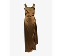 Maison Margiela Womens Maison Margiela Draped Open-Back Satin Maxi Dress Mid Brown 10