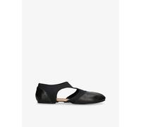 Maison Margiela Womens Maison Margiela Tabi Jazz Leather and Woven Loafers Black Eur 40.5 / 7.5 UK Women