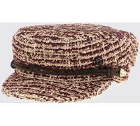 MAISON MICHEL New Abby Tweed Baker Boy Cap with Visor - Size: S - female
