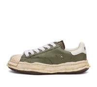 Maison MIHARA YASUHIRO Men's Blakey Torn Film Canvas Low-Top Khaki EU 41