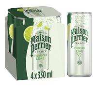 Maison Perrier Lime Refreshing Flavoured Sparkling Water 4x330ml | Refreshing flavoured sparkling water with signature bubbles, 0 calories, 0 sweeteners and 0 sugar for everyday refreshment