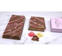 Maison Samadi London Candy Floss & Pistachio Cream Milk Chocolate Bar, 150g, Dubai Viral, Angel Hair Chocolate in London, Cotton Candy, Handmade, Vegetarian, Halal