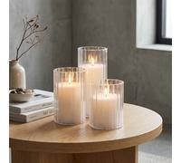 Maison Triple Glass Flameless Led Candle Set