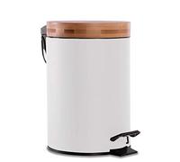 Bathroom Bin With Bamboo Lid 3L - M&w