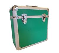 Maison & White Vinyl LP Storage Case | Aluminium DJ Box | Record Collection Chest | Heavy Duty Safe Box | Holds 50pcs | M&W (Green)