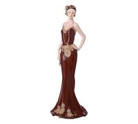 MAISONICA Broadway Belles Collectable Figurine Ornament Dark Berry Red w Handbag - Hattie Standing