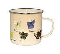 MAISONICA Enamel Mug Butterfly Stainless Steel Outdoor Camping Caravan Fishing