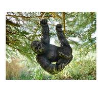 MAISONICA Large 66cm Climbing Gorilla Tree Hanging Garden Tree Ornament Statue Sculpture Decoration