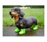 MAISONICA Novelty Fun Garden Ornament Gift - Sausage Dog in Boots