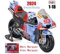 Maisto 1:18 2024 Gresini Racing MotoGP #93 Marc Marquez #73 Alex Marquez casting alloy motorcycle Model collection gift toy 2024 Ducati No.23