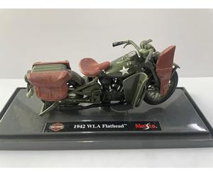 MAISTO - 1/18 Motorcycle Harley Davidson - 1942 WLA Flathead - Military Green -