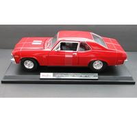 MAISTO 1:18 Scale - 1970 Chevrolet Nova SS Coupe - Red - Diecast Model Car