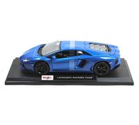 MAISTO 1:18 Scale - Lamborghini Aventador Coupe in Blue - Diecast Model Car