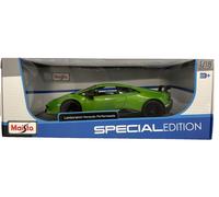 Bburago M31391 1/18 LAMBORGHINI HURACAN PERFORMANTE Harley-Davidson Birds Car, Green, zzzz-s