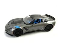 Chevrolet Corvette Grand Sport 2017 in metallic grey, 1:24 scale model, Maisto
