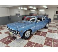MAISTO 1970 CHEVROLET NOVA SS BLUE 1/24 SCALE DIECAST MODEL CAR