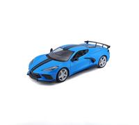 Maisto 2020 Chevrolet Corvette Stingray Coupe (High Wing) in White and 1/18 Scale (31455W)
