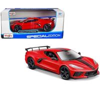 Maisto 2020 CORVETTE STINGRAY COUPE HIGH WING Super Car - 1:24 Scale - Incredibly Detailed Die-Cast Replica Collectible Model
