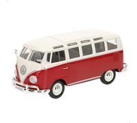 Maisto Die Cast Model Car Red Volkswagen Van Samba 1.25
