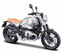 Maisto BMW R NINE T SCRAMBLE Motorbike- 1:12 Scale - Incredibly Detailed Die-Cast Replica Collectible Motorcycle Model, Silver