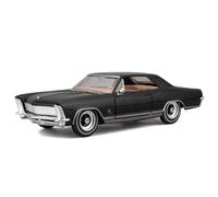 Maisto Buick Riviera (1965) Model Car in 1:24 Scale Moving Bonnet and Doors, Black (531214BK)