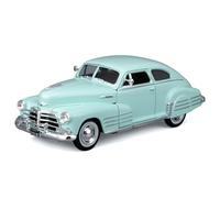 Maisto - Chevrolet Fleetline Aerosedan 1948 Green - 1:24 Scale Metal Miniature Car - Highly Detailed Model, Faithful Replica - Collector's Edition