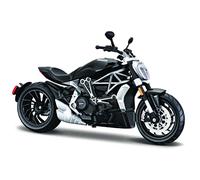 Maisto Ducati Diavel S: 1:12 Scale Motorcycle Model with Suspension and Folding Side Stand, 17 cm, Black (5-20101), Medium