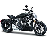 Maisto Ducati Diavel S: 1:12 Scale Motorcycle Model with Suspension and Folding Side Stand, 17 cm, Black (5-20101), Medium