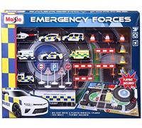Maisto FRESH METAL EMERGENCY FORCE Playmat Playset with Die-Cast Vehicles, Multiple Colours, 1:64