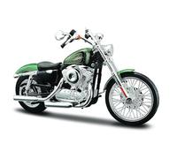 Maisto Harley-Davidson '13 XL 1200V Seventy-two Motorcycle Model 1:12 Movable Fork and Kickstand 20 cm Matte Green