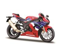 Maisto Honda CBR 1000RR-R Fireblade: 1:12 Scale Motorcycle Model with Suspension and Fold-Out Side Stand 17 cm Red/Blue (5-20099)