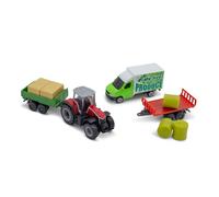 Maisto M12563M Mini Working Machines 4 Pack of Tractors Massey FERGUSSON die cast Model, Red