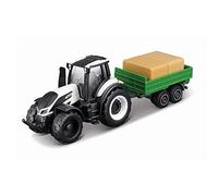 Maisto Mini Working Machines VALTRA M2/Q TRACTOR WITH TIPPING TRAILER - 3” - Incredibly Detailed Die-Cast Replica Collectible Model, Grey