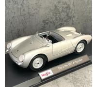 MAISTO PORSCHE 550A SPYDER SILVER 1/18 SCALE