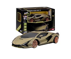 Maisto Tech - RC Lamborghini Sian FKP 37 Scale 1:24, Radio-Controlled Car with Lithium Battery and Proportional Steering, Controller Included, Lamborghini Licence, Age 5+, Random