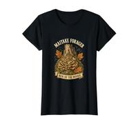 Maitake Forager Hen of the Woods Value Graphic T-Shirt, Women, Black, XL