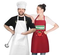 Maiteenly 2 Pack Preggo and Chef Couples Halloween Costume Pregnant Halloween Costumes Preggo Sauce Jar Costume Preggo Apron Cook Apron with Chef Hat and Soup Spoon for Halloween Couples Costume,
